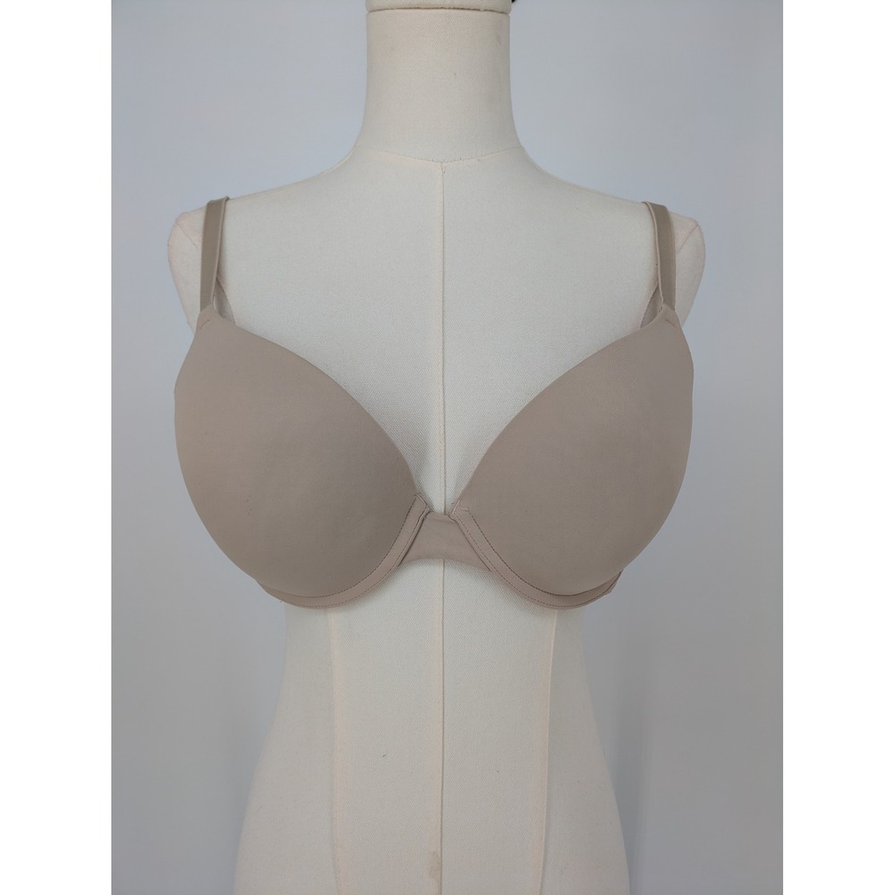 PINK Victoria's Secret Wear Everywhere Push-Up Bra 36C Beige Underwire Padded